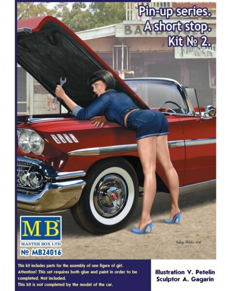 Serie Pin Up A short stop Kit ragazza meccanico Scala 1:24