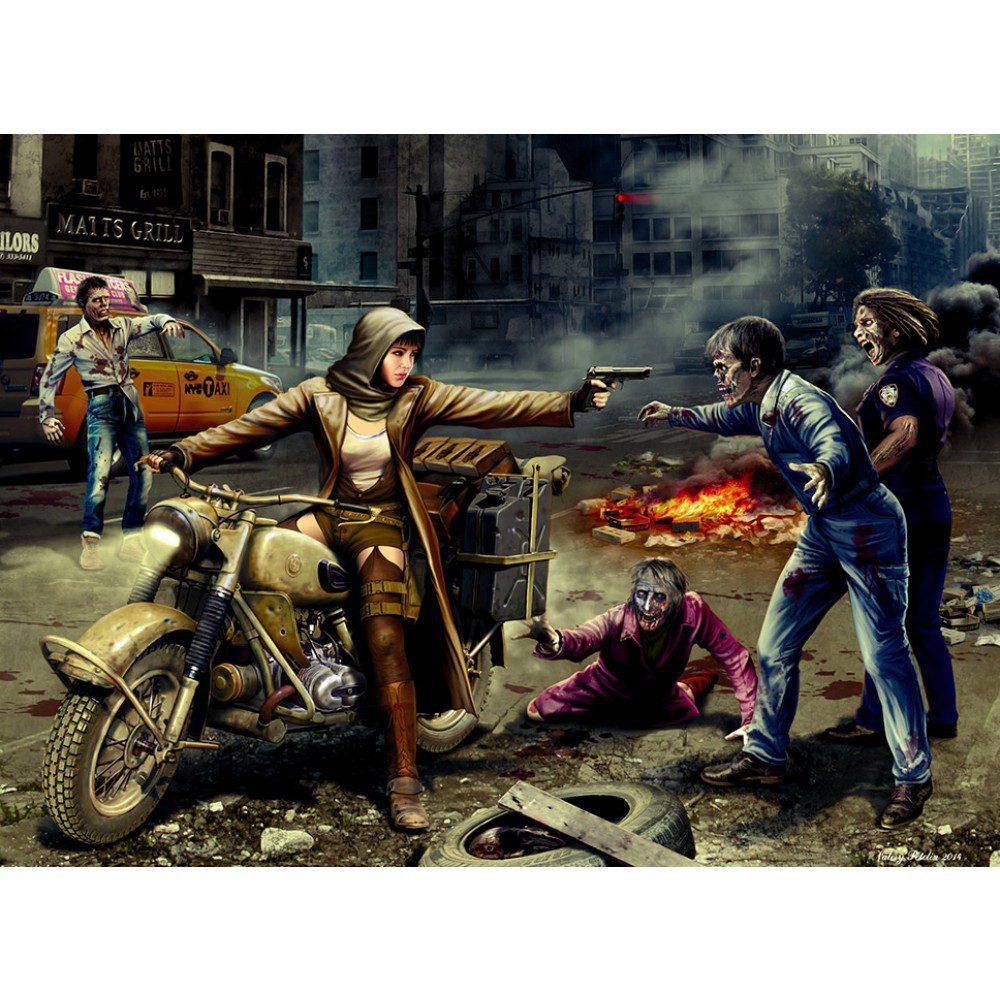 Cacciatori di zombie 5 figure motocicletta non inclusa Scala 1:35