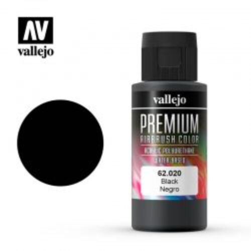 62020 VALLEJO PREMIUM AIRBRUSH: BLACK (60ML)