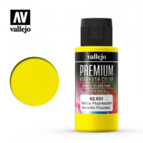 62031 VALLEJO PREMIUM AIRBRUSH: YELLOW FLUO (60ML)