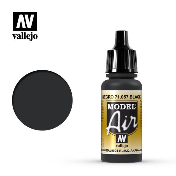 71057 - VALLEJO MODEL AIR: BLACK FS37038 RAL9004 RLM22 ANA604 BS642 - 17ML