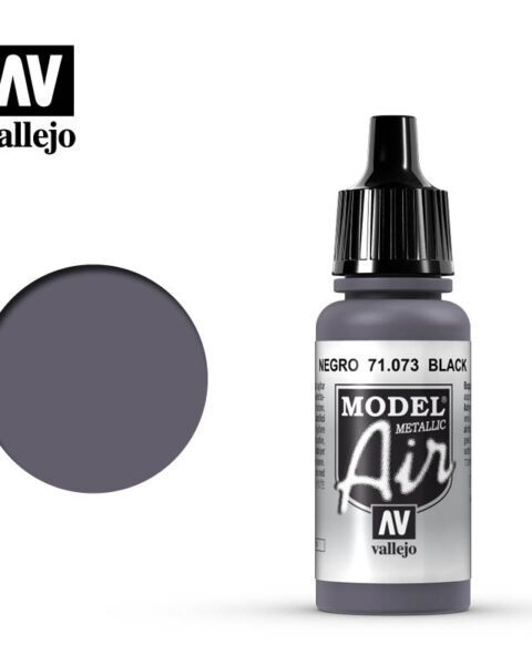 71073 - VALLEJO MODEL AIR: BLACK METALLIC - 17ML