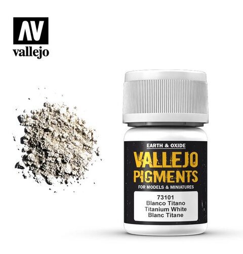 73.101 VALLEJO PIGMENTS: TITANIUM WHITE (35ML)
