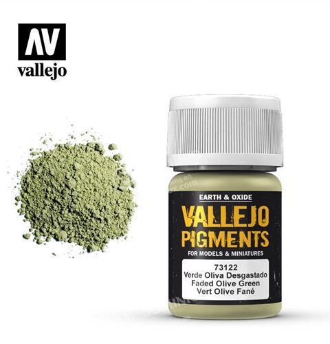73.122 VALLEJO PIGMENTS:  FADED OLIVE GREEN (35ML)