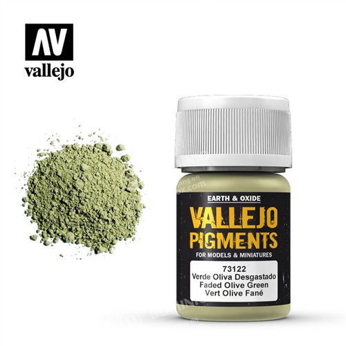 73.122 VALLEJO PIGMENTS:  FADED OLIVE GREEN (35ML)