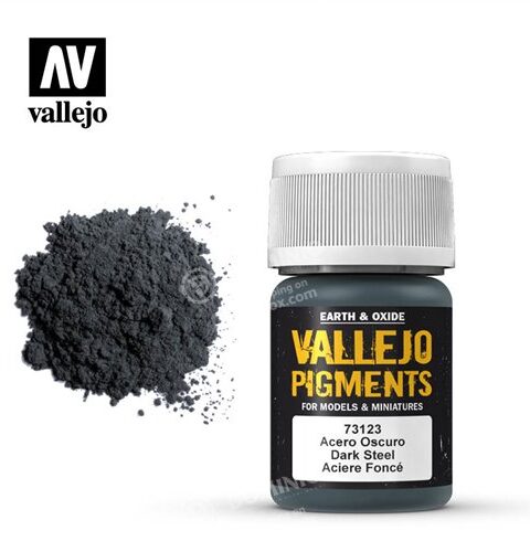 73.123 VALLEJO PIGMENTS:  DARK STEEL (35ML)
