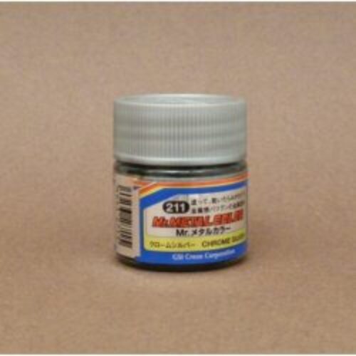 211 argento cromato metallico 10ml Hobby Color Gunze Sangyo acrilico modellismo
