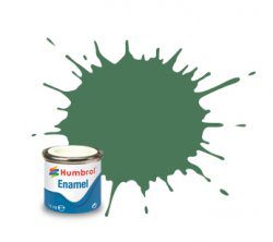 (101) AA1119 SMALTO HUMBROL Enamel MID GREEN 14ML colore per modellismo