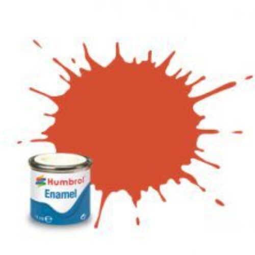 (132) AA1451 SMALTO HUMBROL Enamel RED – SATIN 14 ml colore per modellismo