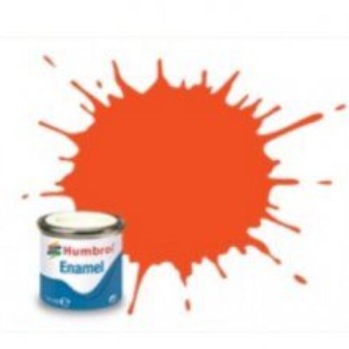 (1322) AC6030 SMALTO HUMBROL Enamel CLEAR COLOUR ORANGE 14ml colore per modellismo