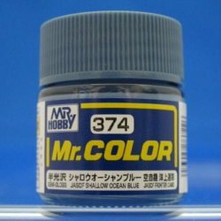 C-374 Gunze Lacquer smalto Shallow Ocean Blue semi gloss 10ml colore modellismo