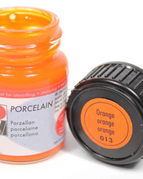 COLORE PER PORCELLANA PORCELAINE PAINT 15ml 013 Arancione Vasetto 15ml MARABU