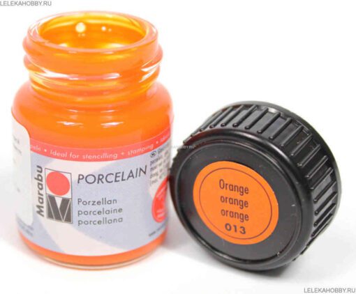 COLORE PER PORCELLANA PORCELAINE PAINT 15ml 013 Arancione Vasetto 15ml MARABU