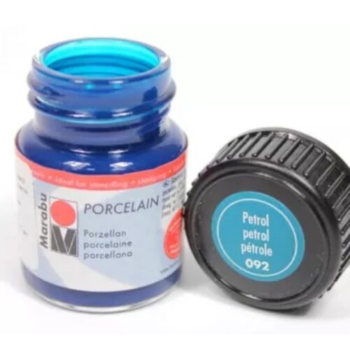 COLORE PER PORCELLANA PORCELAINE PAINT 15ml 092 Petrolio Vasetto 15ml MARABU