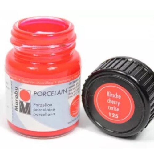 COLORE PER PORCELLANA PORCELAINE PAINT 15ml 125 Ciliegia Vasetto 15ml MARABU