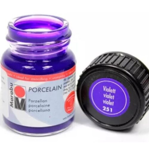 COLORE PER PORCELLANA PORCELAINE PAINT 15ml 251 Viola Vasetto 15ml MARABU