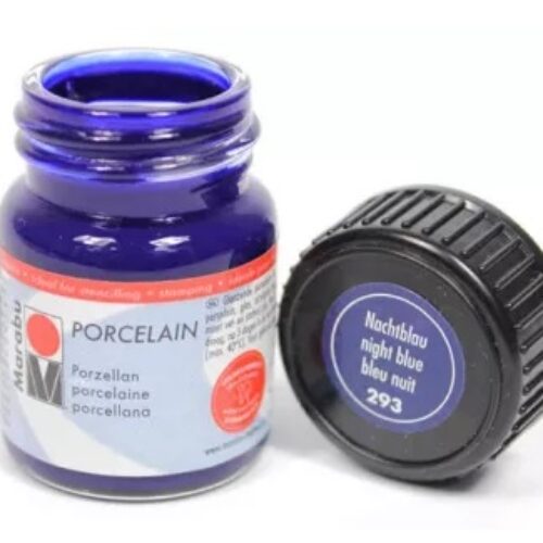COLORE PER PORCELLANA PORCELAINE PAINT 15ml 293 Blu Notte Vasetto 15ml MARABU
