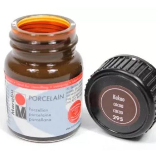 COLORE PER PORCELLANA PORCELAINE PAINT 15ml 295 Cacao Vasetto 15ml MARABU