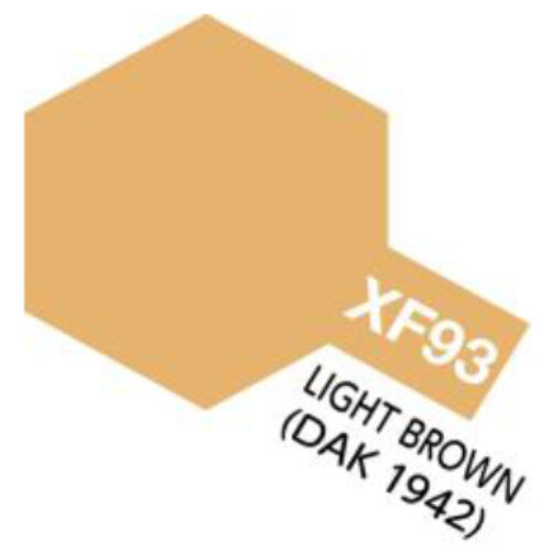 Colore vernice acrilica Tamiya per modellismo statico XF93 light brown dak 1942 opaco
