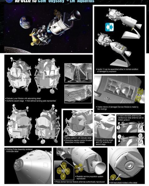 "Houston, we've had a problem", Apollo 13 CSM & LM (50th Anniversary) scala 1:72 dragon 11020