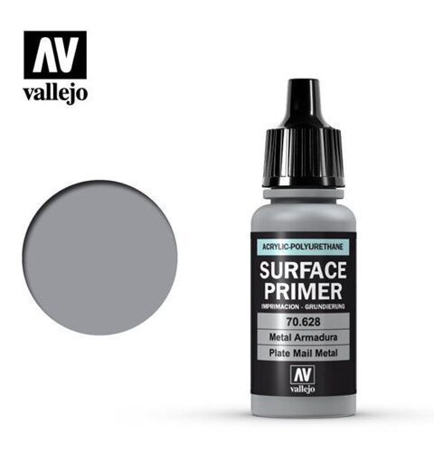 70628 Vallejo Primer: PLATE MAIL METAL VALLEJO ACR-POL (17ml)