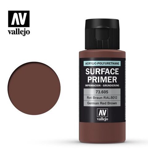 73605 Vallejo Primer: GERMAN RED BROWN ACR-PO (60ML)