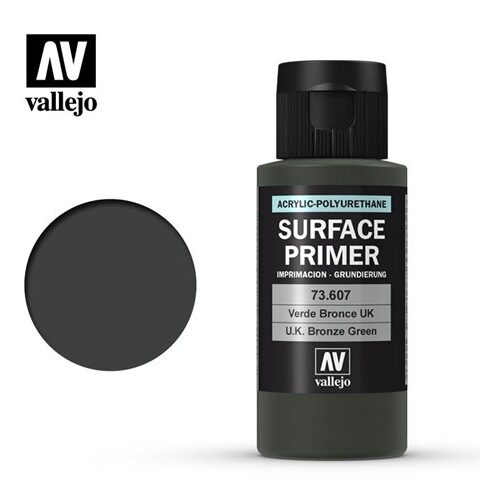 73607 Vallejo Primer: UK BRONZE GREEN VALLEJO ACR-POL (60ML)