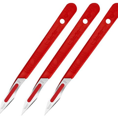 Set 3 cutter manico in plastica Model Craft PKN9205