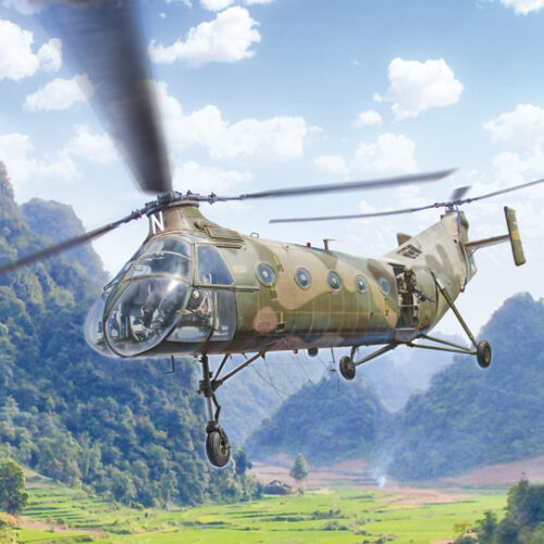 H-21C Flying Banana GunShip scala 1:48  ITALERI 2774