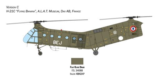 H-21C Flying Banana GunShip scala 1:48  ITALERI 2774 - immagine 5