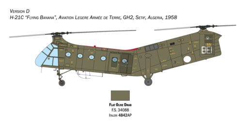 H-21C Flying Banana GunShip scala 1:48  ITALERI 2774 - immagine 6
