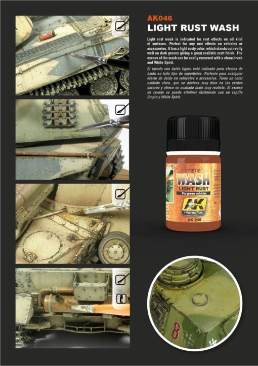 AK046 LAVAGGIO LEGGERO RUGGINE; 35ml AK INTERACTIVE - immagine 3