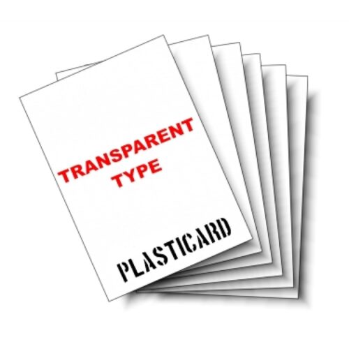 Carta plastica trasparente 0,20mm 23 x33mm Carta Plastica CPT020