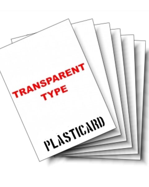 Carta plastica trasparente 0,50mm 23 x33mm Carta Plastica CPT050