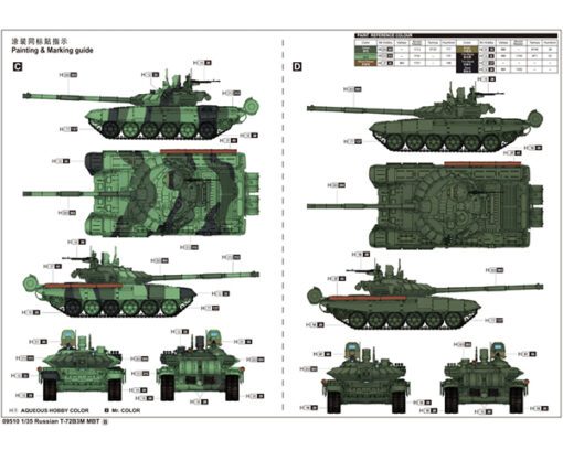 Russian T-72B3M MBT scala 1:35 Trumpeter 09510 - immagine 3