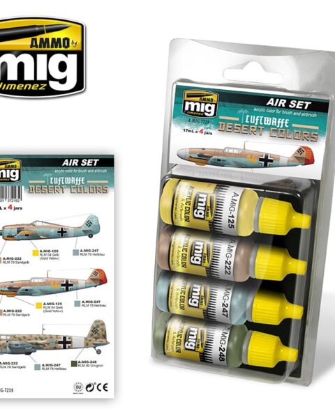 LUFWAFFE DESERT COLORS 4x17ml AMMO MIG 7218