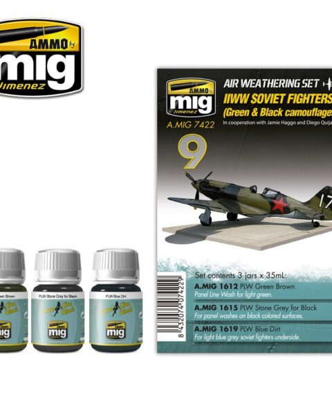7422 WW II SOVIET AIRPLANES (Green & Black camouflages) AMMO MIG