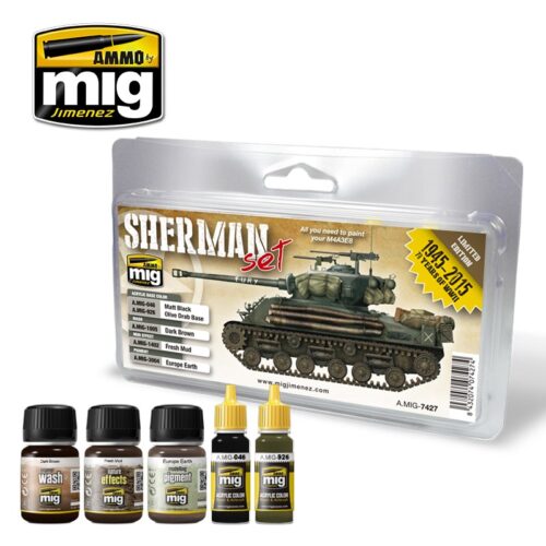 7427 FURY SHERMAN SET  AMMO MIG
