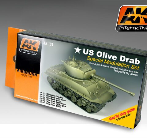 AK131 Set di modulazione del colore Olive Drab AK INTERACTIVE