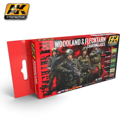 AK3250 WOODLAND E FLECKTARN CAMOUFLAGES Set AK INTERACTIVE