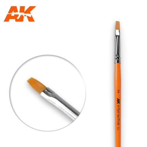 AK609 – PENNELLI PIATTI 2 SINTETICI  AK INTERACTIVE