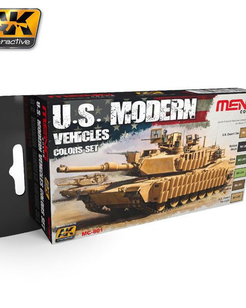 MC801 Set di colori per veicoli moderni statunitensi AK INTERACTIVE