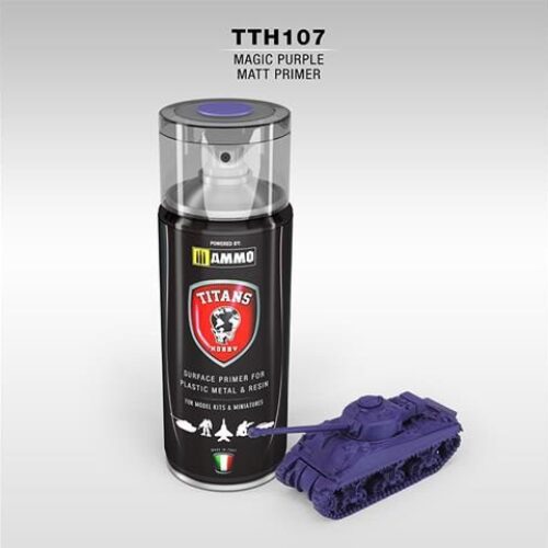 PRIMER Magic Purple Opaco – 400ml Spray per plastica, metallo e resina TITANS HOBBY TTH107