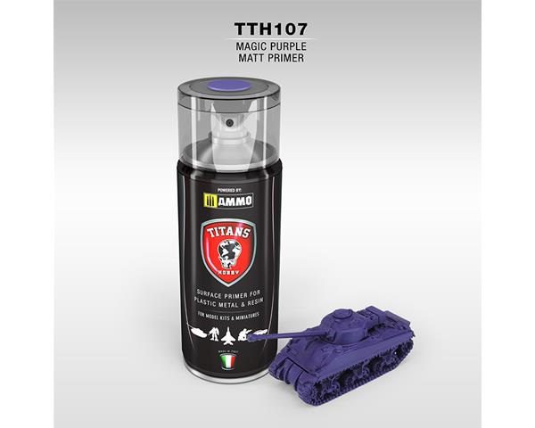 PRIMER Magic Purple Opaco - 400ml Spray per plastica, metallo e resina TITANS HOBBY TTH107
