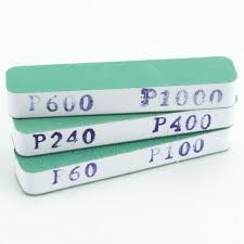 SET 3 PEZZI CARTA VETRATA DIMENSIONI: 90x19x12 mm GRANA 600-1000-240-400-60-100