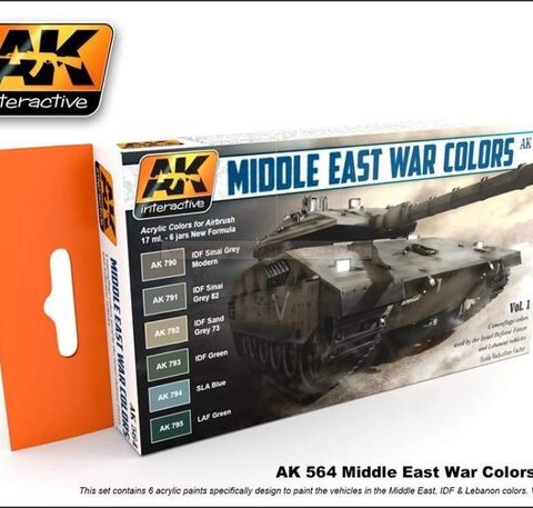 AK564 Set di colori della guerra del Medio Oriente AK INTERACTIVE