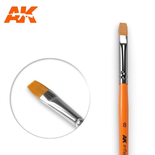 AK608 – PENNELLI PIATTI 8 SINTETICI  AK INTERACTIVE
