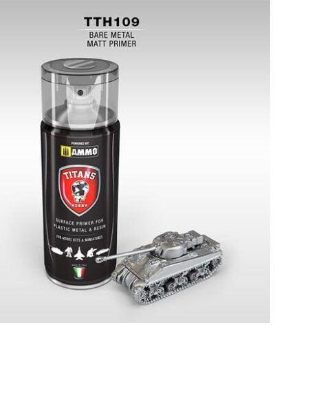 PRIMER effetto Metallo Nudo - 400ml Spray per plastica, metallo e resina TITANS HOBBY TTH109
