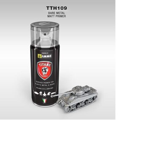 PRIMER effetto Metallo Nudo – 400ml Spray per plastica, metallo e resina TITANS HOBBY TTH109