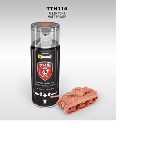 FLESH TONE MATT PRIMER (colore incarnato opaco) – 400ml Spray per plastica, metallo e resina TITANS HOBBY TTH115